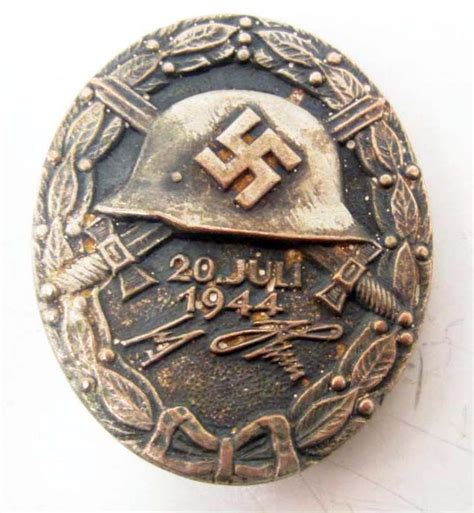 German Nazi Silver July 20th 1944 Wound Badge