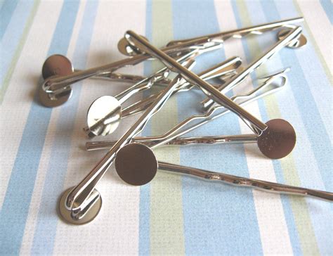 100pcs Bobby Pins With 10mm Pad Silver On Luulla