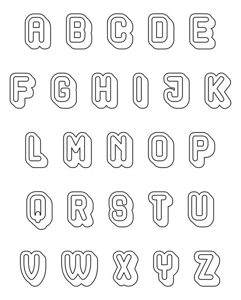 10 Best Cute Printable Bubble Letters Pdf For Free At Printablee