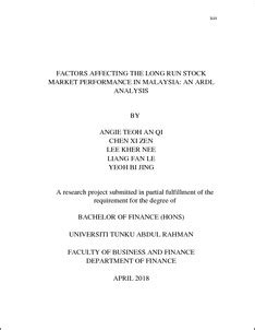 The unemployment rate measures the percentage of the total work force that is unemployed and actively seeking employment. Factors affecting the long run stock market performance in ...