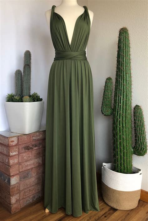 LIGHT OLIVE GREEN Bridesmaid Dress Custom Length Etsy