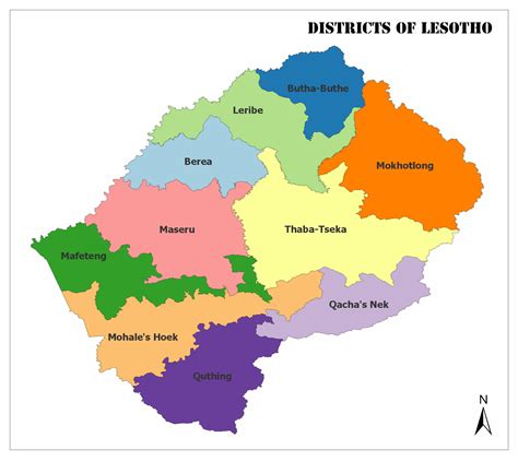 Districts Of Lesotho Mappr