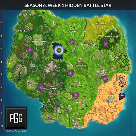 Fortnite Season 6 Hiddensecret Battle Stars Locations Hunting Party