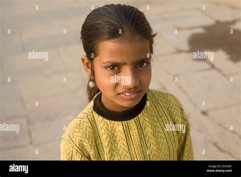 A Young Girl In Varanasi India In Uttar Pradesh State Stock Photo Alamy