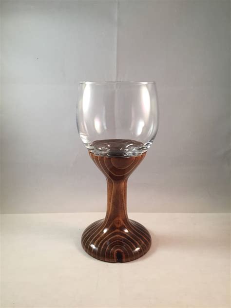 Wood Stem Wine Glass Wine Glass Wood Turned Wine Glass