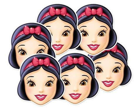 Disney Princess Party Snow White Face Masks X 6 Buy Online In United
