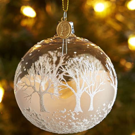 European Glass White Tree Ornament Christmas Ornaments Painted