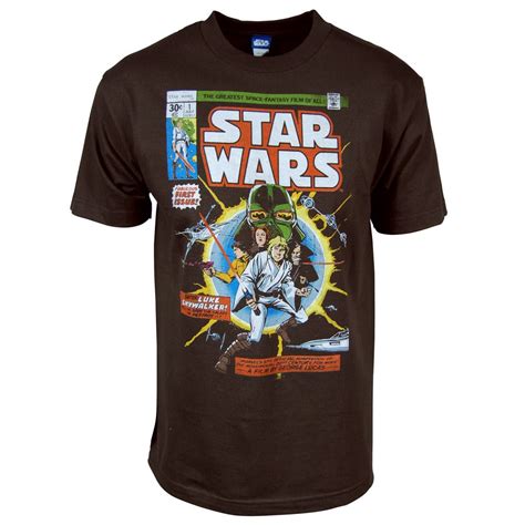 Artists worldwide create cool tshirts every day. Mens Star Wars Comic Book T Shirt Brown