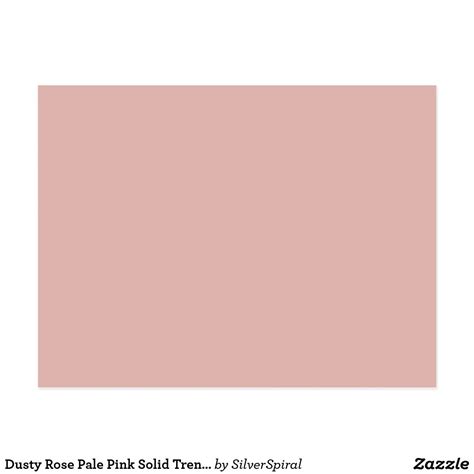 Dusty Rose Pale Pink Solid Trend Color Background Postcard Zazzle