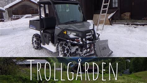 Polaris Ranger Ev Plowing Some Snow In Norway Youtube