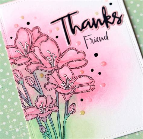 One Stamp Five Ways Simon Says Stamp Bouquet Of Thanks Thankful