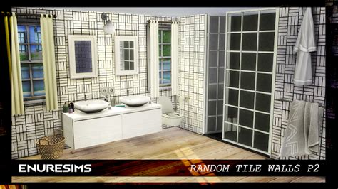 Sims 4 Ccs The Best Random Tile Walls P2 By Enure Sims Wandkachel