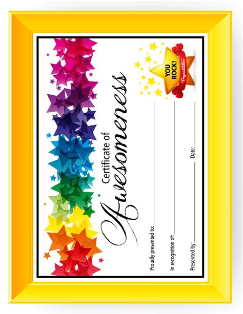 Certificate Of Awesomeness Template Download Printable Pdf Templateroller