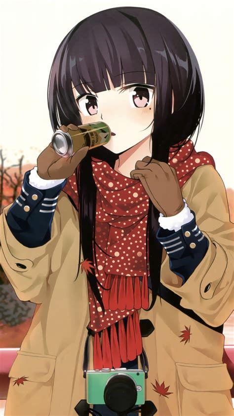 Download Wallpaper 720x1280 Outdoor Travel Drinking Original Anime