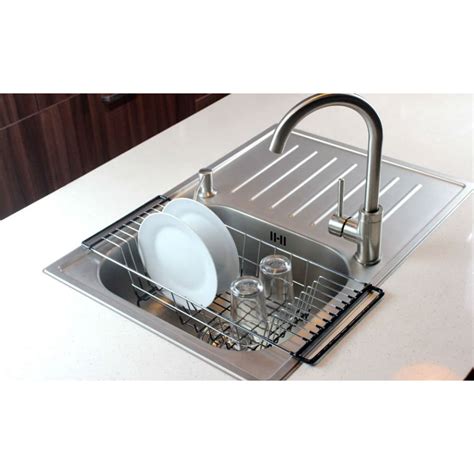 Neat O Over The Sink Kitchen Dish Drainer Rack Durable Chrome Plated
