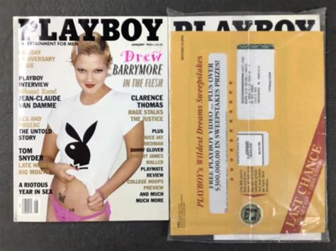 Playboy Magazine January Factory Sealed Unopened Unread Drew