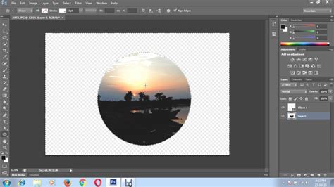 How To Put A Picture In A Circle Shape Using Photoshop Youtube