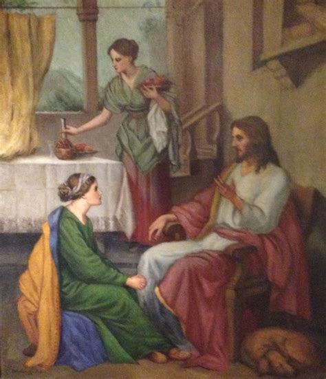 Painting Of Mary Martha And Jesus At Bethany Painted By Sr