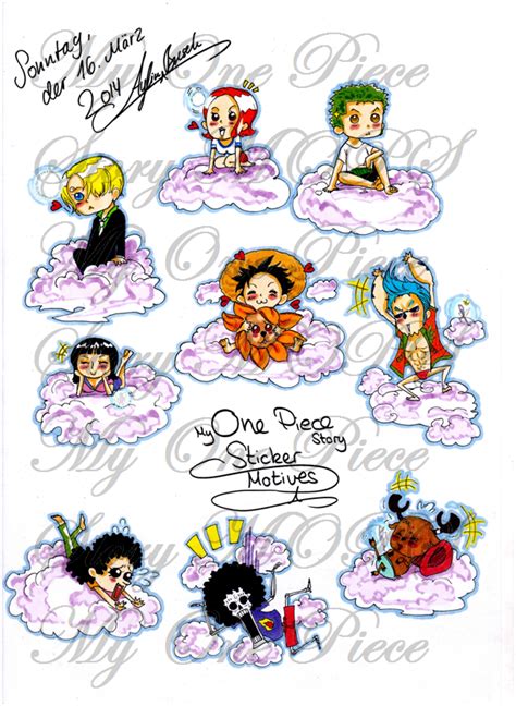 My One Piece Story Mugiwara Chibi Sticker By Eatsukob On Deviantart
