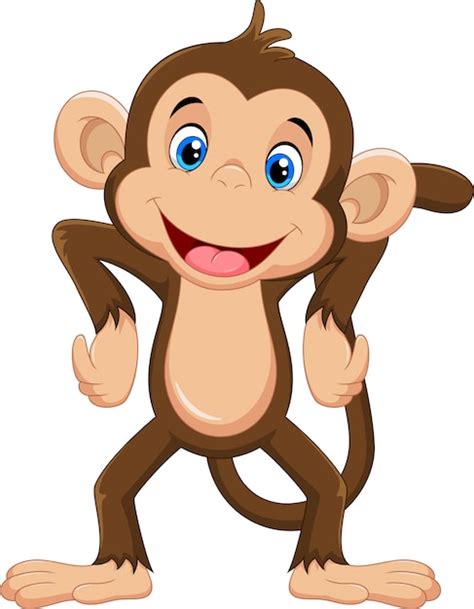 Premium Vector Cute Cartoon Monkey