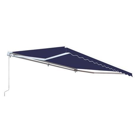 Aleko 10 Ft Motorized Retractable Awning 96 In Projection In Blue
