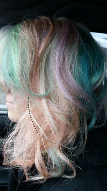 pravana pastels pink and lavender and mint and blue and blonde all cotton candy colors in the