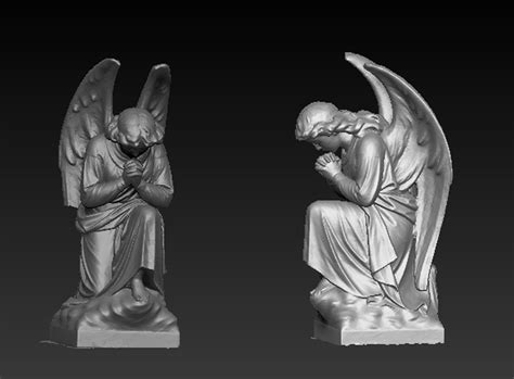 Free Stl File Angel Statue 3 3d Model・object To Download And To 3d