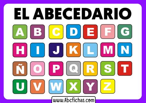 Abecedario Para Niños Abc Fichas