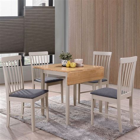 Alston Painted Grey Drop Leaf Dining Table Set And 4 Chairs Dining
