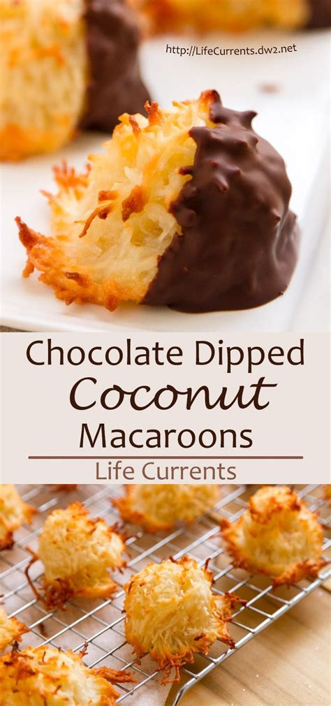 Chocolate Dipped Coconut Macaroons These Are Definitely One Of My Favorite Cookies Crunchy
