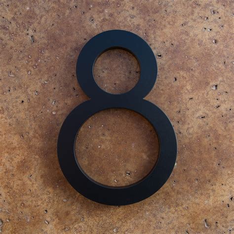 Modern House Number Aluminum Modern Font Number EIGHT 8 in | Etsy