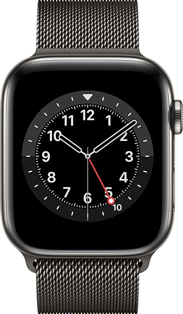 Apple Watch Series 6 44mm 32 GB in Graphite Stainless - Graphite Milanese - $200 Off - AT&T
