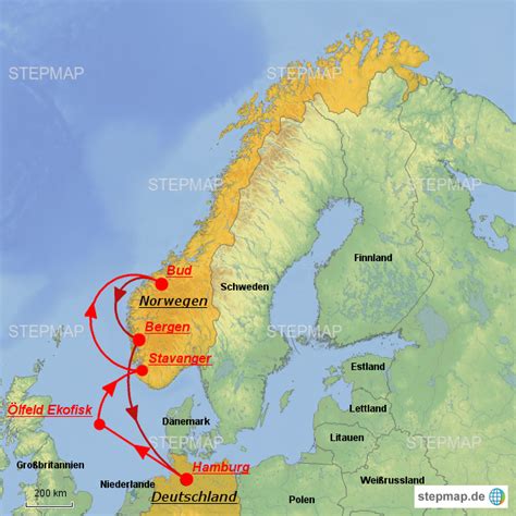 Stepmap Nordeuropa Mit Deutschland2 Landkarte Für Deutschland