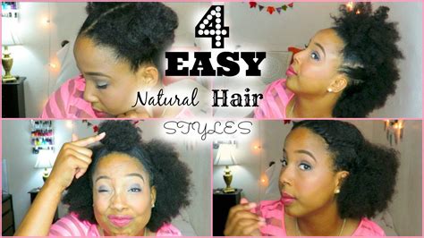 Cool easy to do hairstyles for natural black hair. Four Easy Quick HairStyles for Short/Medium Natural Hair ...
