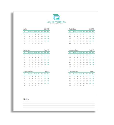 Flexible Yearly Calendar Free Excel Printable Calendar Luxtemplates