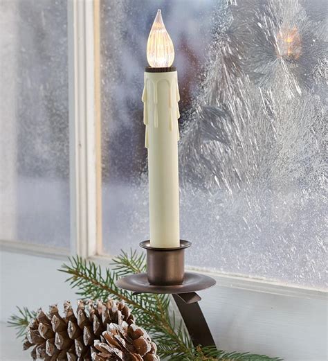 Stay Put Battery Powered Window Candle With Onoff Sensor Holiday
