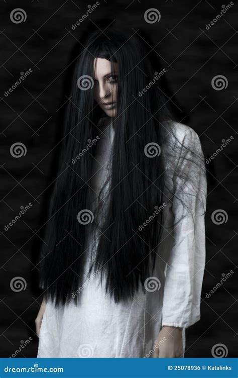 A Scary Ghost Girl Stock Photo Image Of Long Halloween 25078936