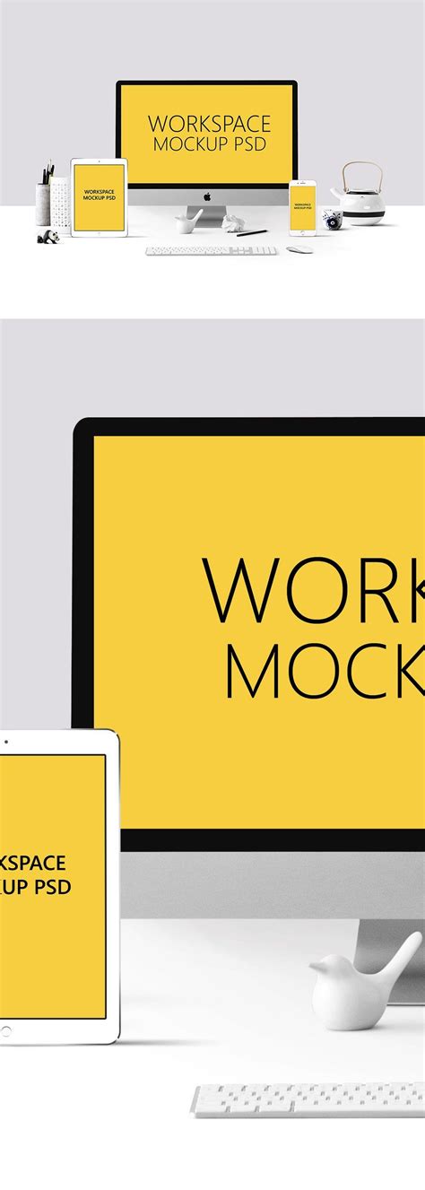 Mockup Imac Ipad Iphone Free : iMac Pro on Home Desk Mockup | Mockup World - In this post we ...