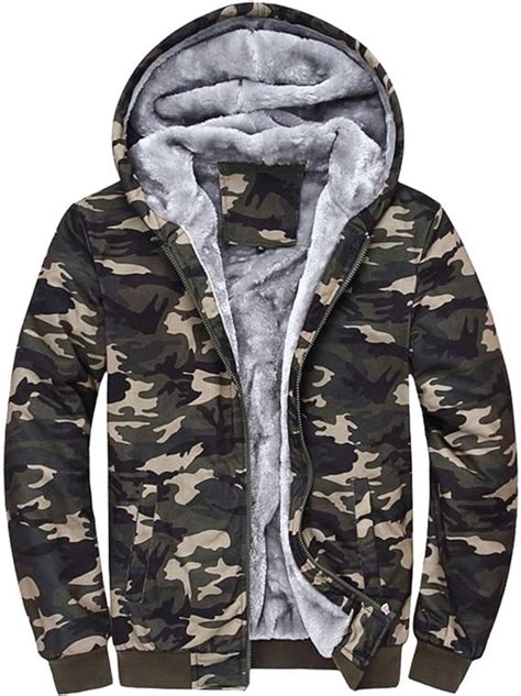 flygo men s casual winter warm thick fleece sherpa lined full zip hoodies sweatshirt jacket
