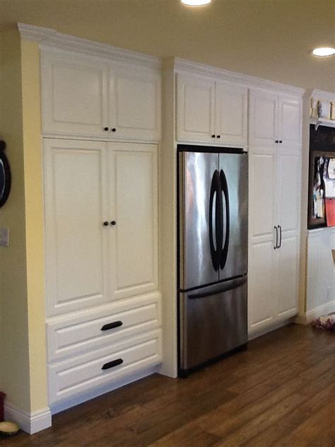 Double size and non standard size it implies how good the refrigerator is when it comes to energy efficiency. Finished the fridge wall! | Tall cabinet storage, Storage ...