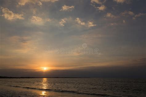 Sunset Over The Ocean Stock Photo Image Of Evening 68260364