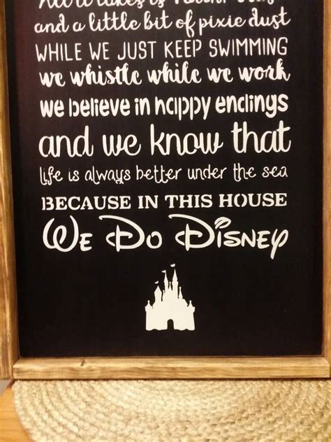 In This House We Do Disney Wooden Sign Wall Decor T Etsy