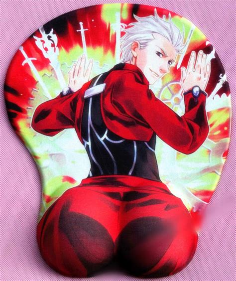 Japanese Anime Fsn Ubw Red A Soft Butt 3d Silicon Mouse Pad Mat Wrist Rest