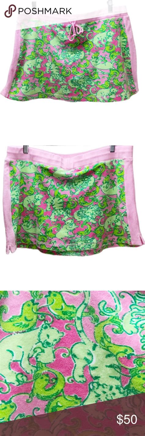 Lilly Pulitzer Pink Green Mini Skirt Size Xl Green Mini Skirt Mini