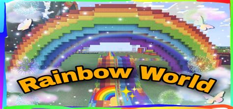 Rainbow World Minecraft Pe Maps