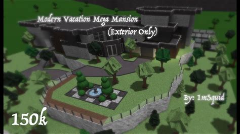 Modern Vacation Mega Mansion Bloxburg Speedbuild Youtube