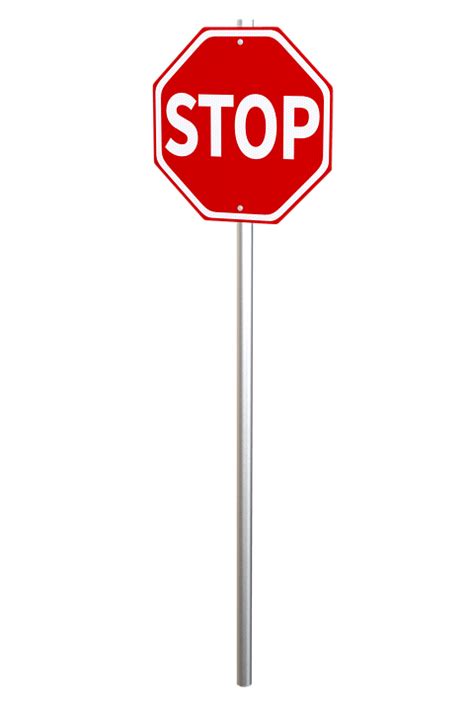 Stop Sign On Pole Transparent Png Stickpng