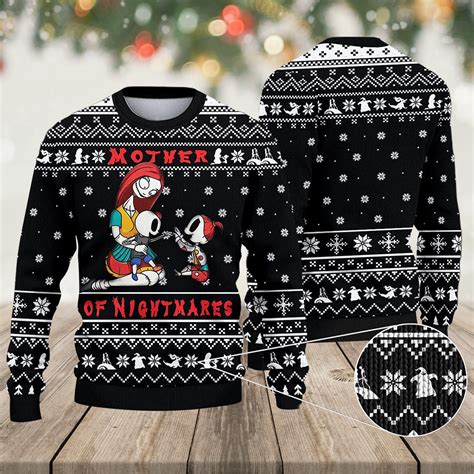Nightmare Before Christmas Ugly Sweater Mother Of Nightmares 3d Ugliest
