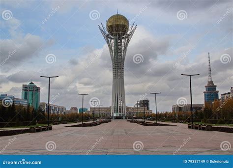 Bayterek Tower Astana View Fron The North Editorial Stock Image