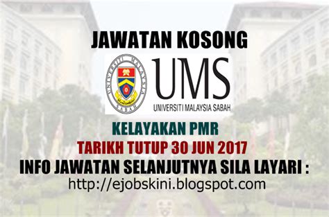 Jawatan kosong sabah, kota kinabalu. Jawatan Kosong Universiti Malaysia Sabah (UMS) - 30 Jun 2017